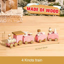 Charming Wooden And Plastic Christmas Train Ornament