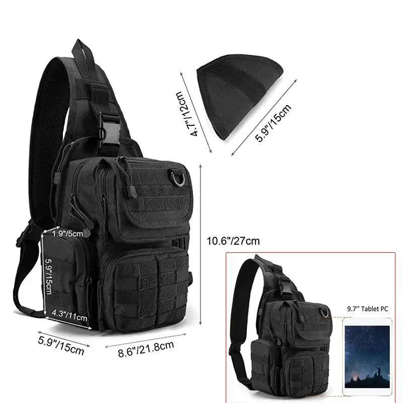 Tactical Chest Sling Bag Mens Riding Hunting Backpack
