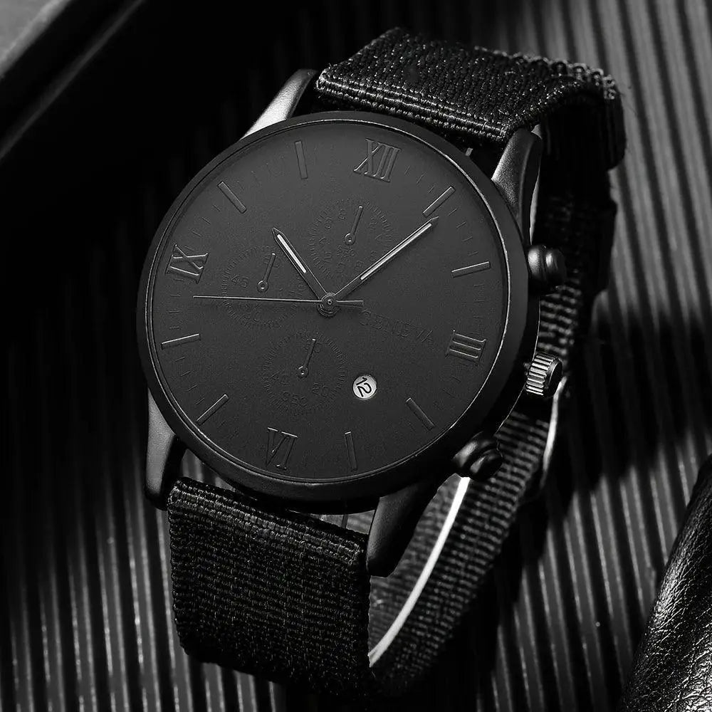 Sporty Nylon Watch Set For Modern Men 4 Piece Collection