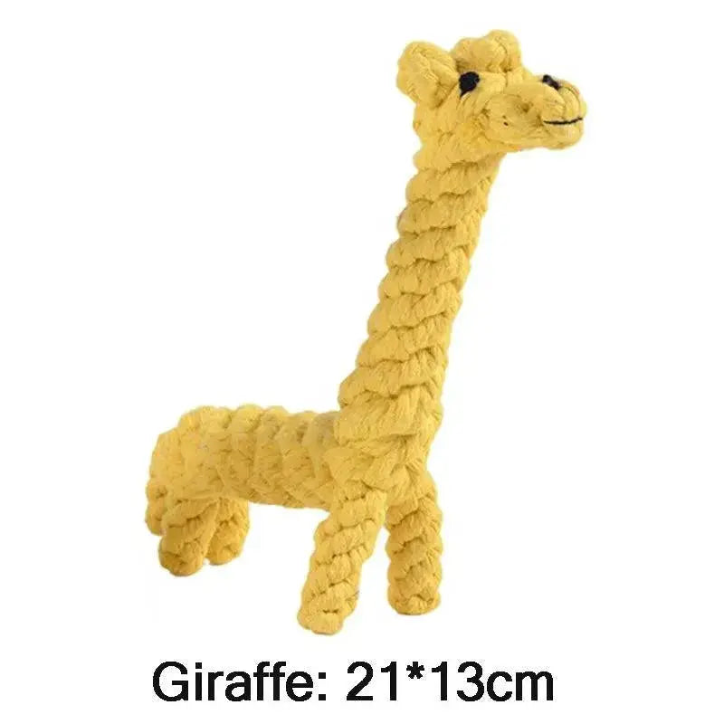 Cotton Rope Carrot Shape Dog Chew Toy For Teeth Cleaning