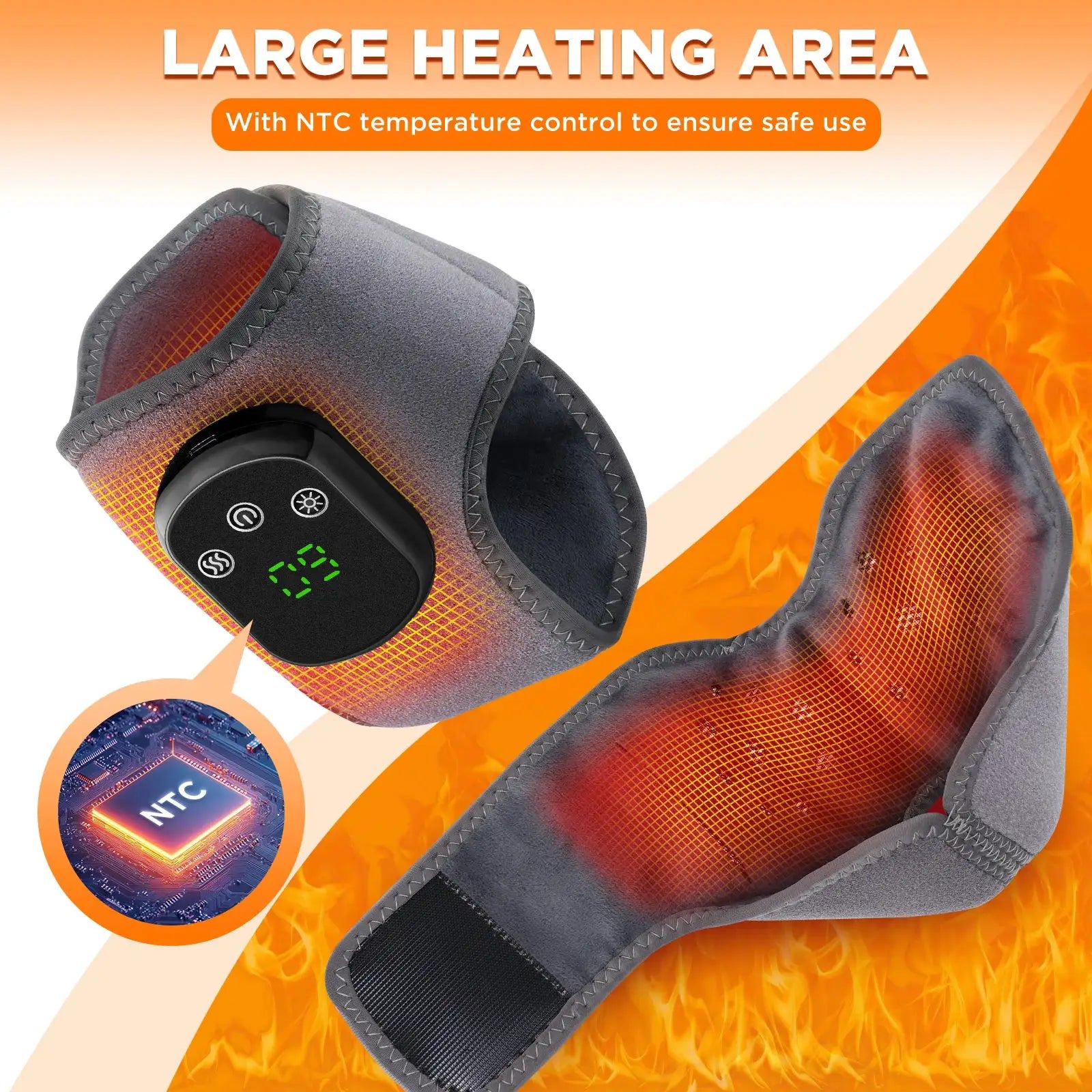 Electric Heating Foot Ankle Massager with Vibration Ankle Wrap Support Hot Compress for Joint Protection Foot Protector