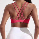 Breathable Cross Fitness Bra Nylon Spandex Top