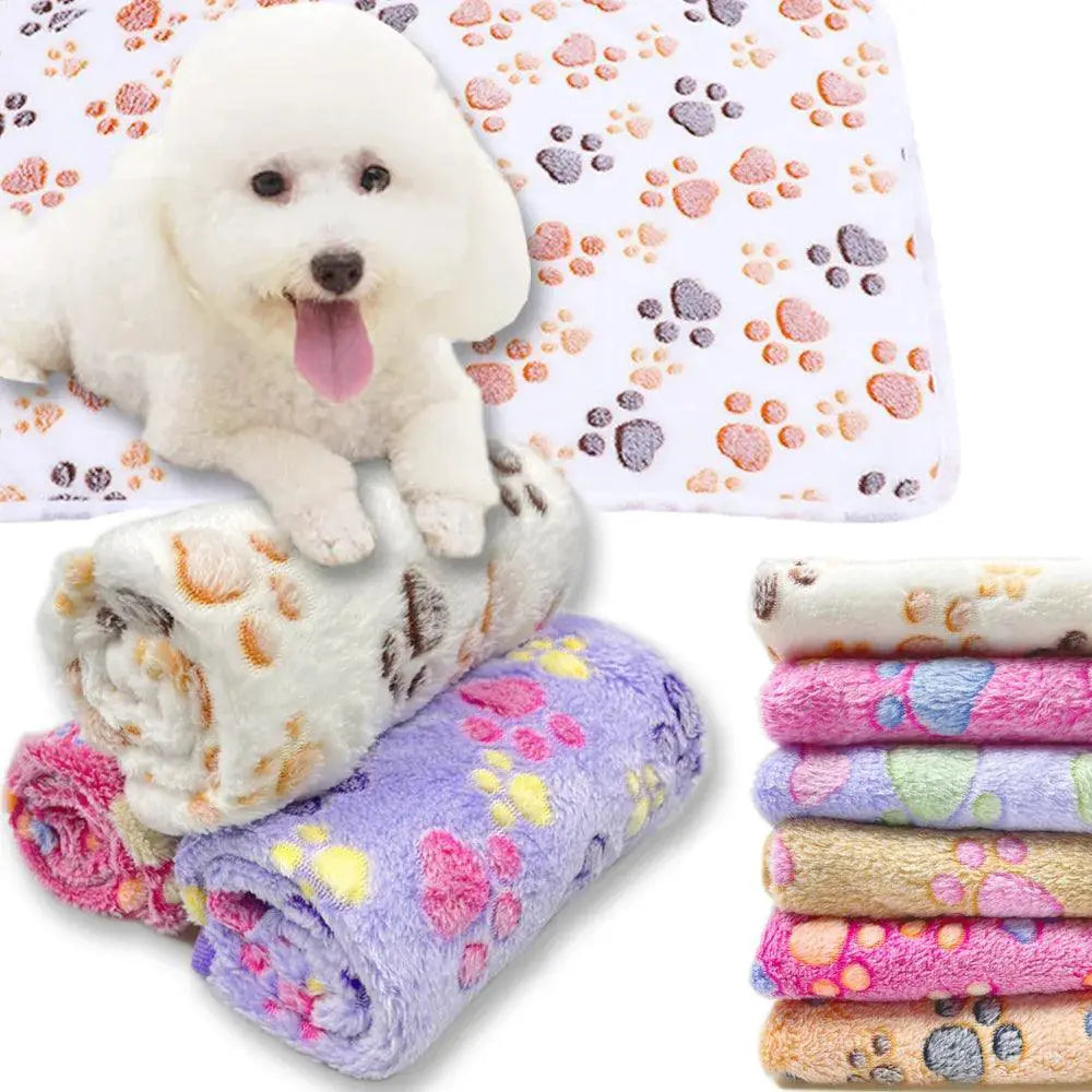 Cozy Pet Fleece Blanket For Dogs And Cats Winter Comfort Mat