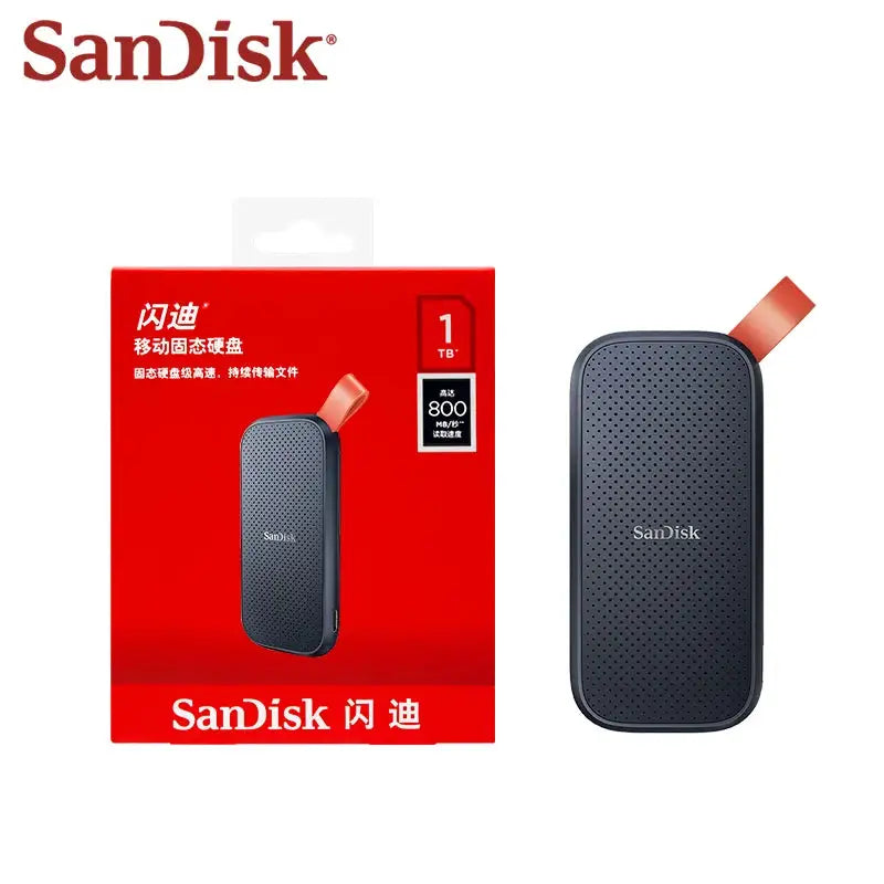 SanDisk Portable Solid State Drive USB 3.2 PSSD E30 Max 800Mb/s Hard Drive 480GB 1TB 2TB Original SSD for Laptop and Desktop