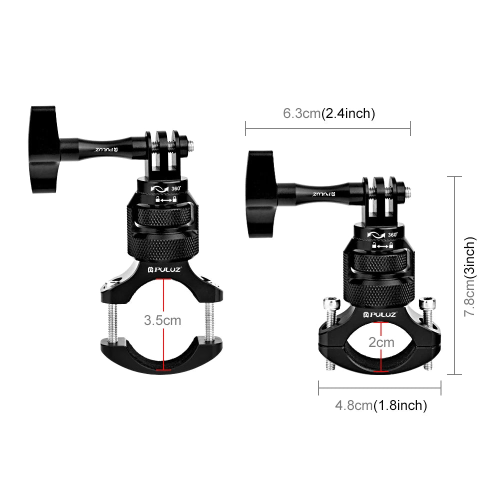PULUZ Degree Rotation Motorbike Aluminum