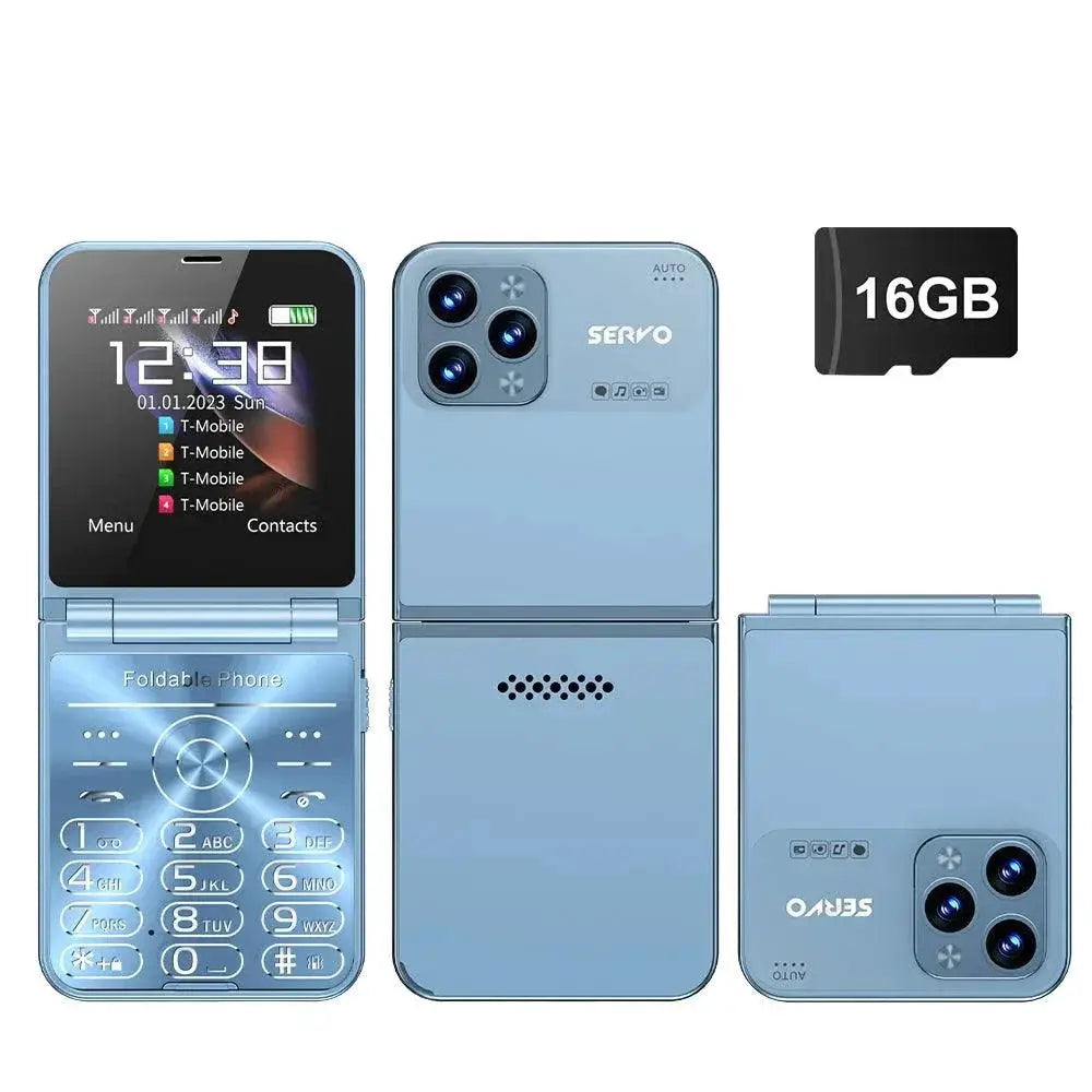 Servo Flilo7 4 SIM Card Flip Mobile Phone Auto Call Record
