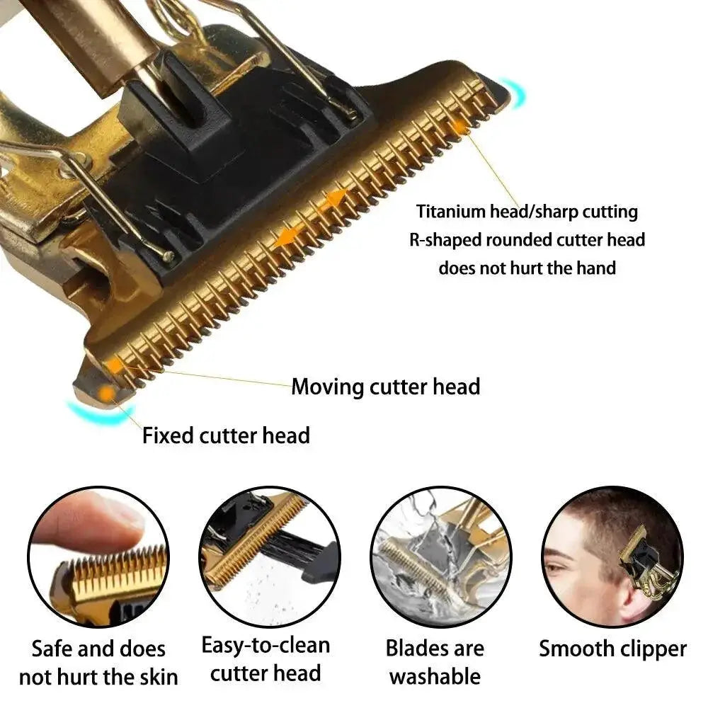 Metal Vintage Electric Hair Clipper Precision Cutting