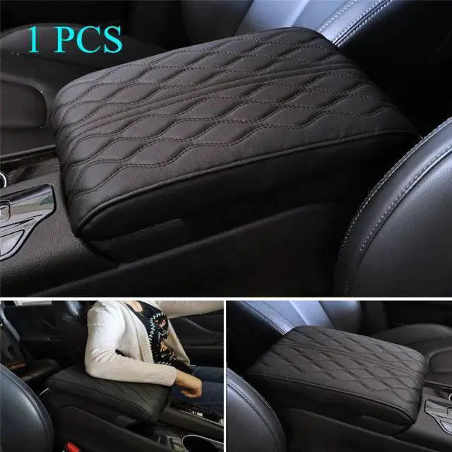 Premium Wave Embroidered Memory Foam Armrest Mat For Cars — product view 8