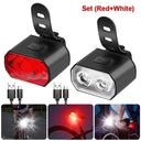 Waterproof Mini Bike Lamp Front Light White Taillight Red