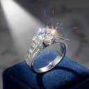 Sparkling Moissanite Diamond Ring