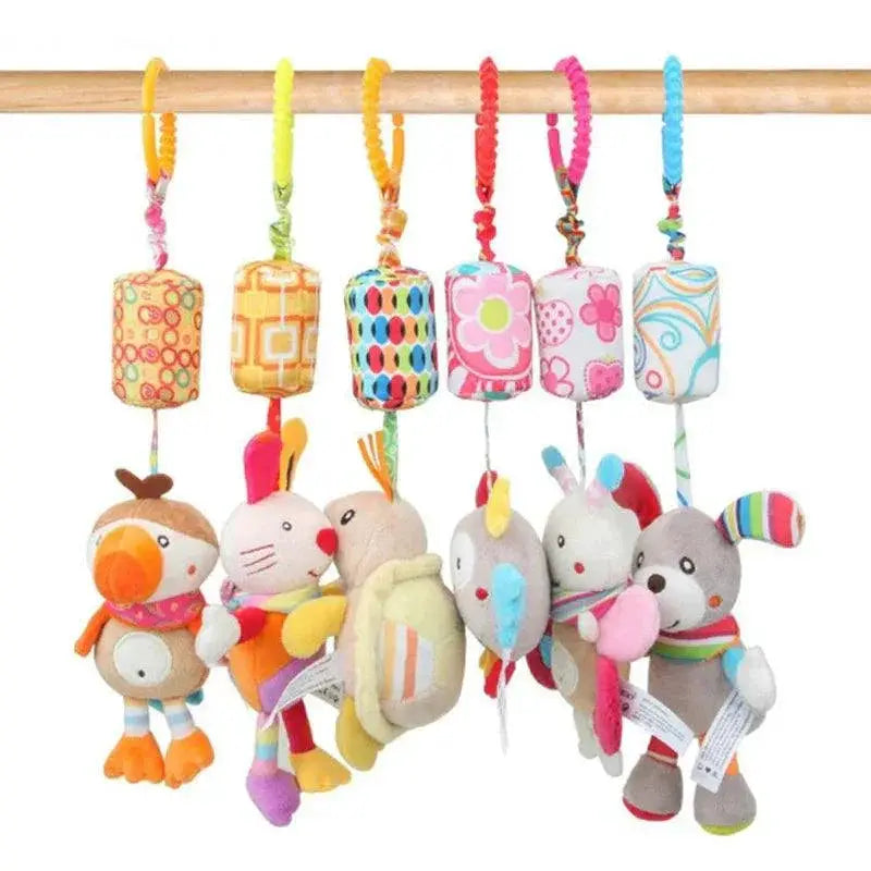 Sensory Plush Animal Rattle Teether Toy For Babies