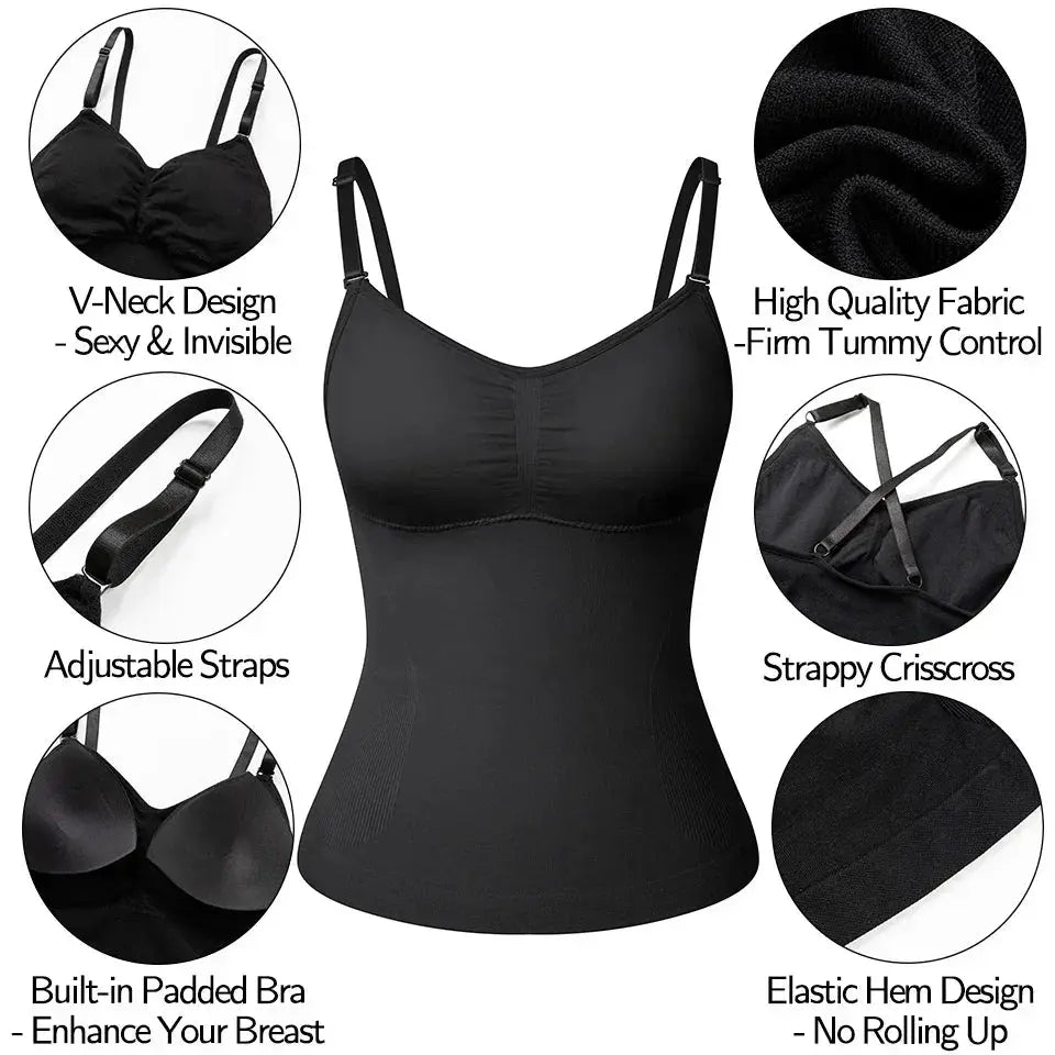 Tummy Control Shapewear Camisole With Adjustable Straps