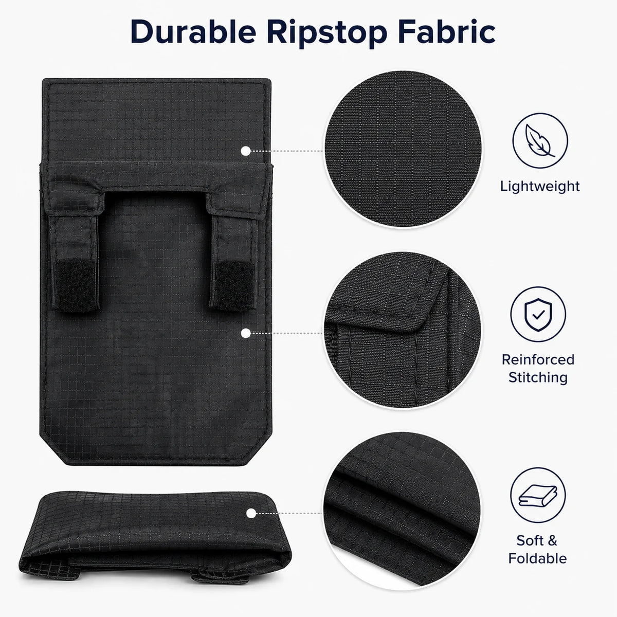 Black Slim Belt Wallet Zero