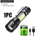 Rechargeable LED Flashlight - Waterproof Camping