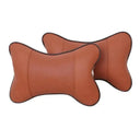 Car Neck Pillow PU Leather Headrest Both Sides 1 Pack