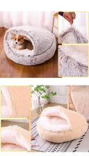 Winter Dog Plush Round Bed Mattress for Small Medium Pets