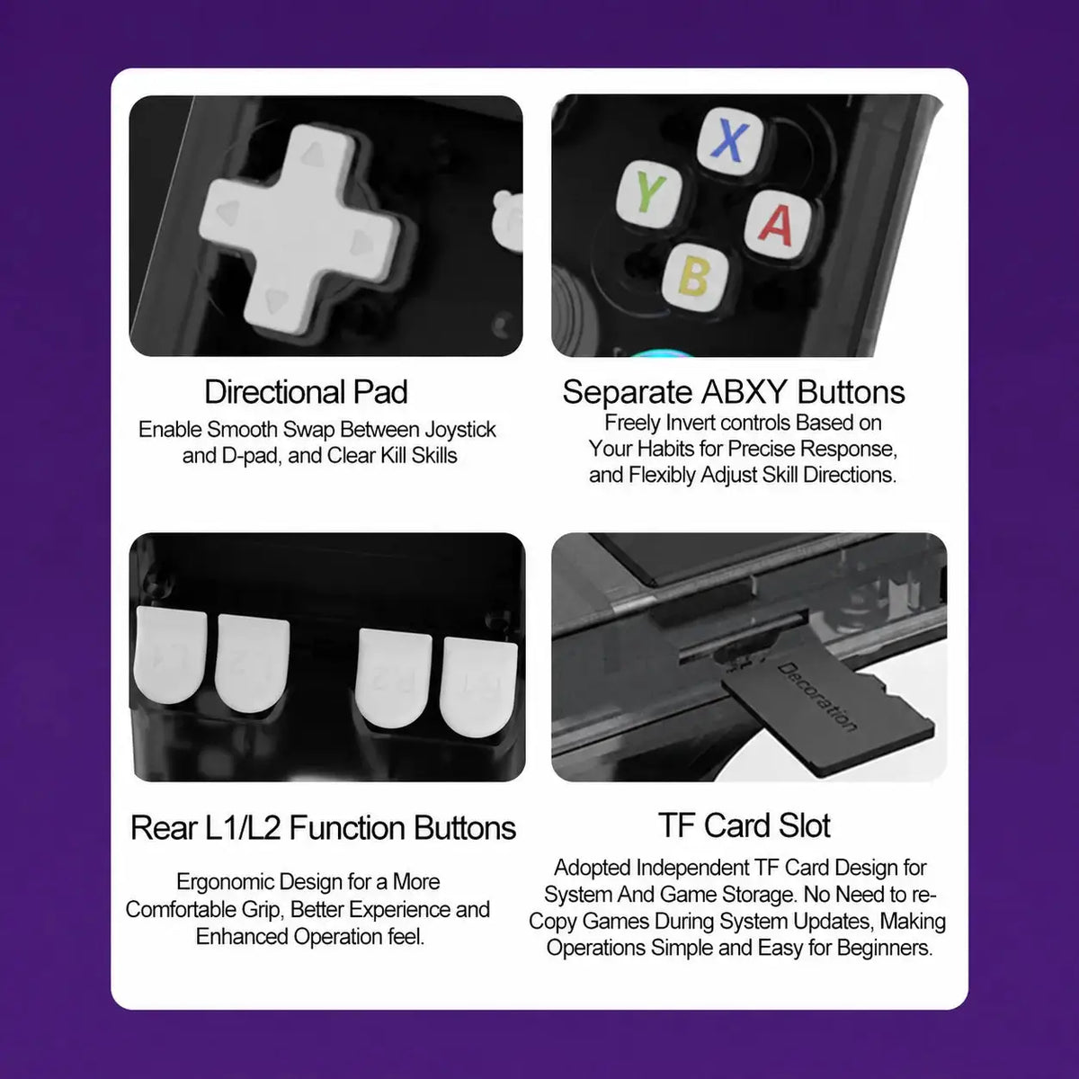 X36 Ultra Handheld Gaming Device 4.2 Inch IPS Screen Dual System WiFi Portable Media Player Gift for Gaming Enthusiasts