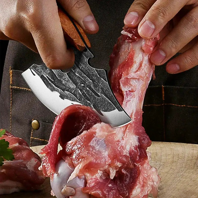 Versatile Forged Chef Cleaver And Utility Knife Set