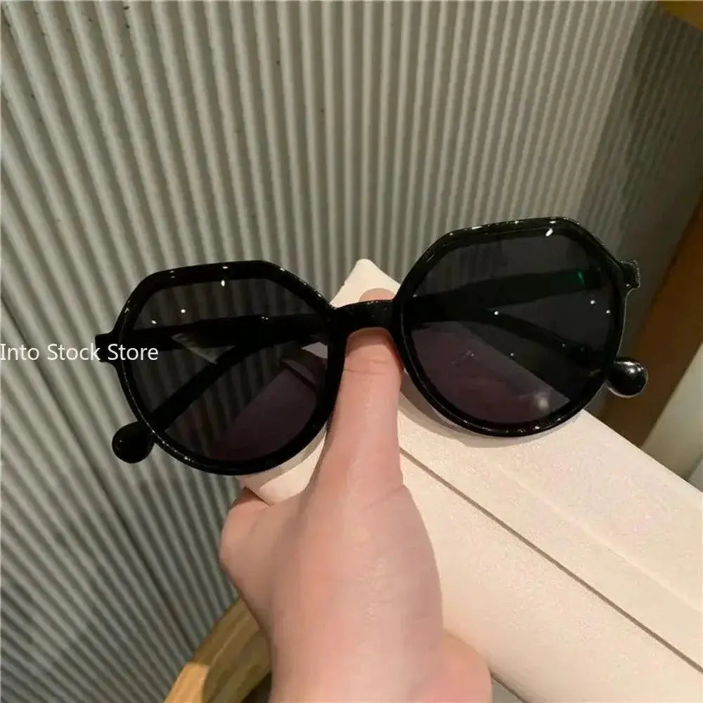 Trendy Round Frame Sunglasses Candy Colors UV400 Protection