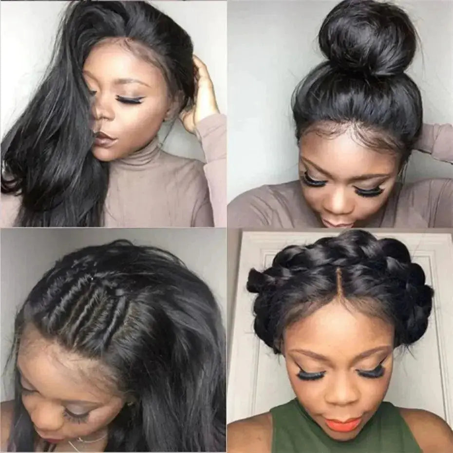 360 HD Lace Front Wig Brazilian Remy Bone Straight 13x4 13x6