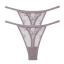 Mesh Elegance Thong Panties Stylish Intimates Set for Women
