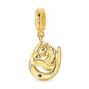 Golden Charm Bead Sterling Silver
