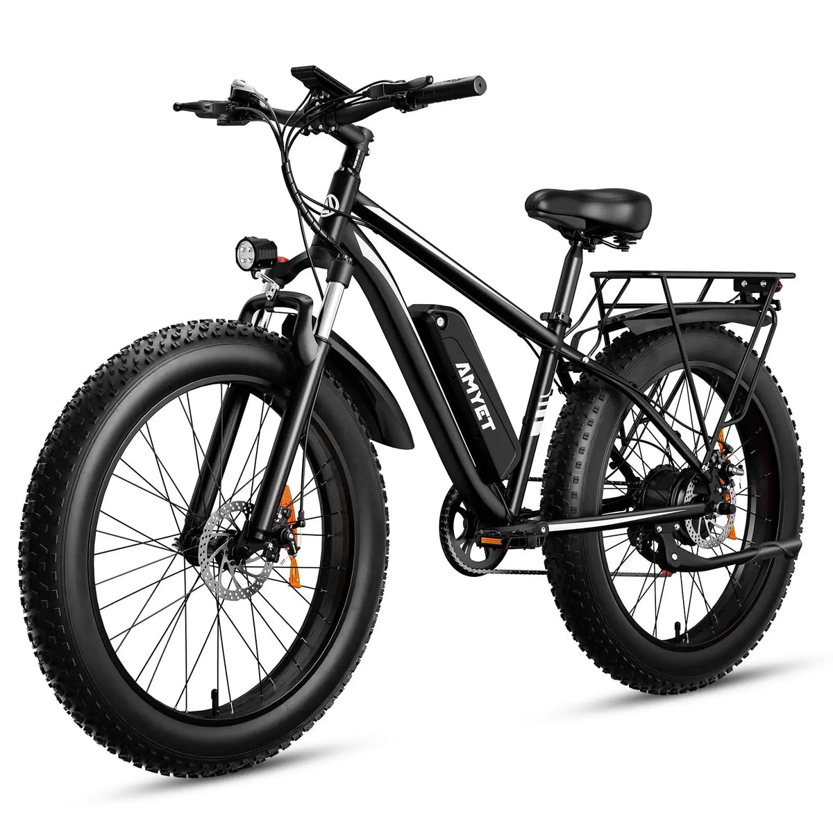 AMYET Electric Bike EB26 Adults Electric Bicycle Peak 1500W 48V 15AH e bike 26" Fat Tire Mountain Bike 31mph Electric Dirt Bike