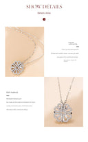 Four-Leaf Clover Foldable Sterling Silver Clavicle Chain