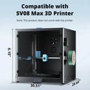Sovol Metal and Tempered Glass Open Enclosure with Drag Chain and Filter Fan for Sovol SV08 MAX