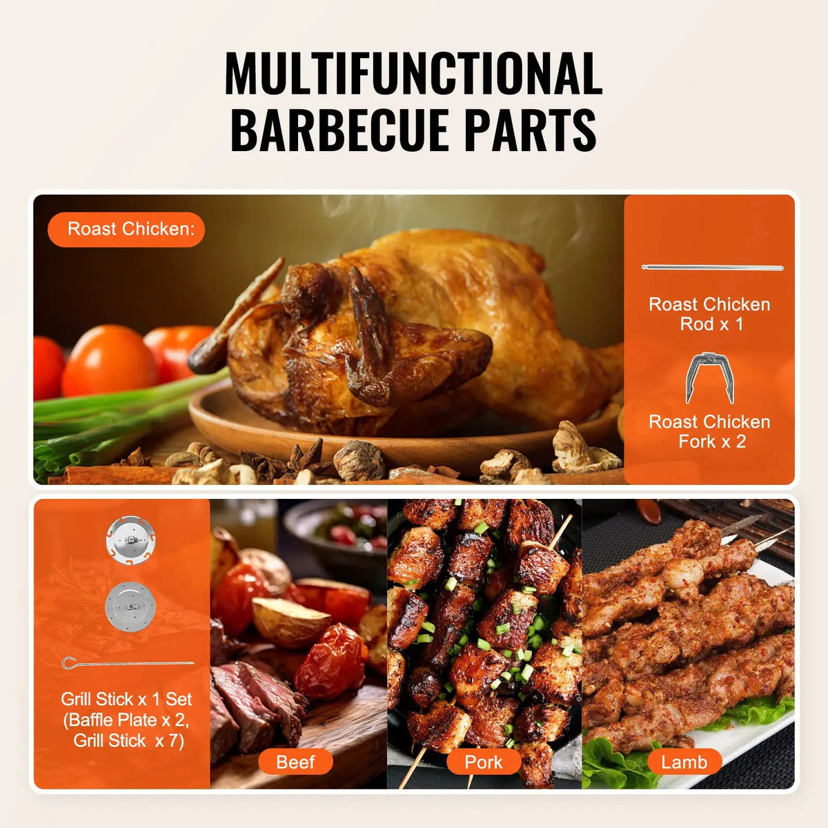 SucceBuy Shawarma Grill Machine Vertical Chicken Shawarma Cooker — product view 5