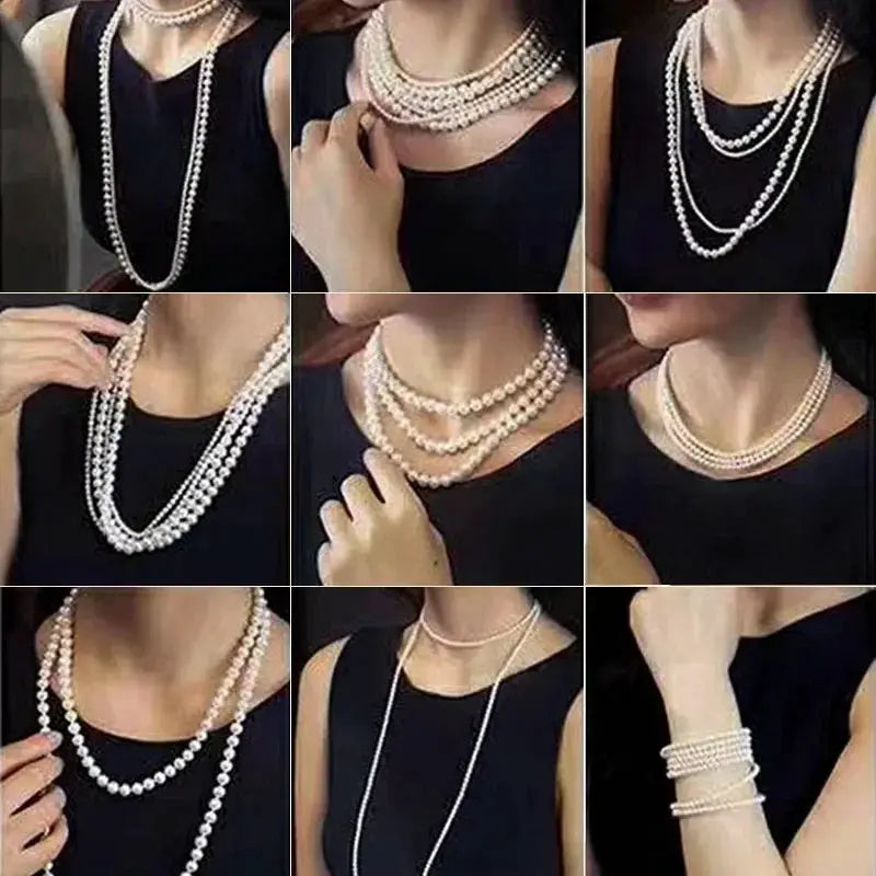 Luxury Double Layer Pearl Necklace Elegant Jewelry For Women