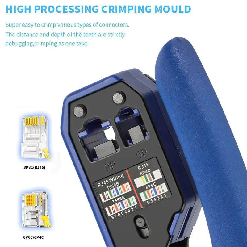 RJ45 Network Cable Crimper Kit Wire Stripping Pliers
