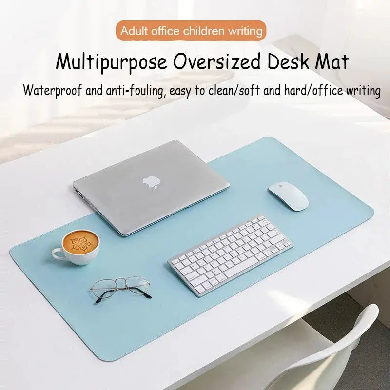 White Gaming Mousepad Portable Desk Mat Waterproof Non Slip