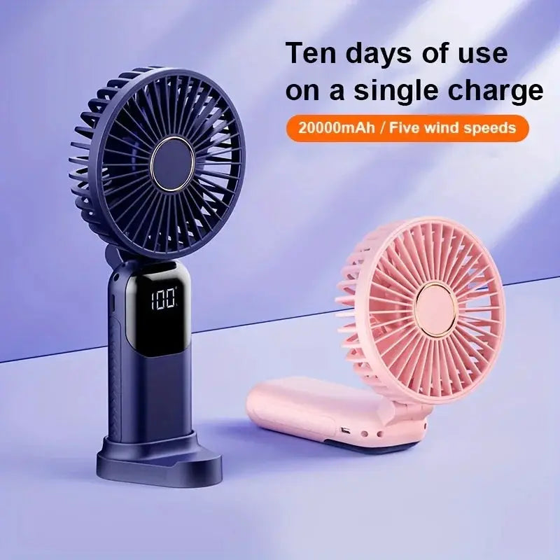 F01 Portable Battery Operated Fan With 5 Speed Settings - OurLum.com