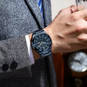 POEDAGAR Men Quartz Watch Steel