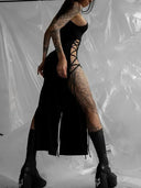 Contoured Goth Bandage Dress For Cosplay