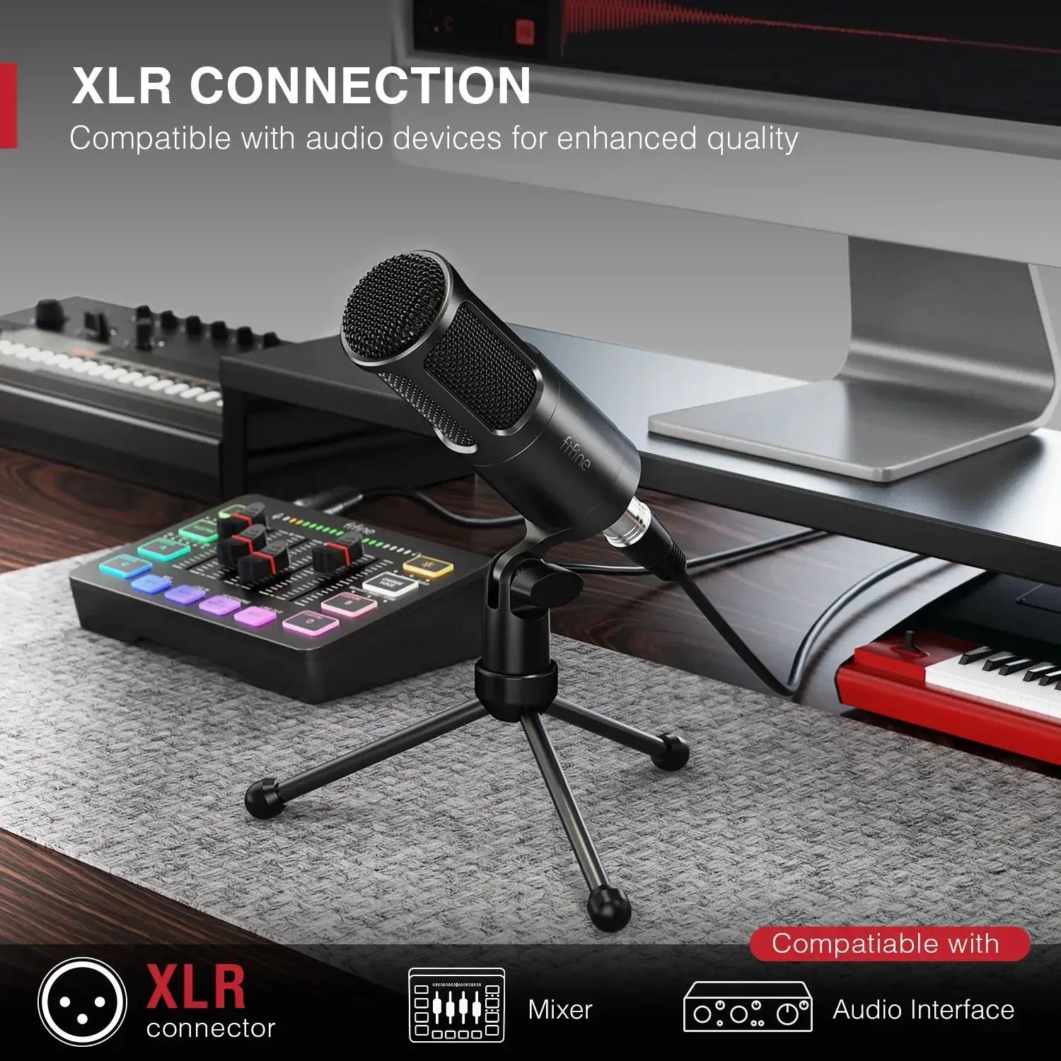 XLR Dynamic Microphone K669D Podcasting and Streaming
