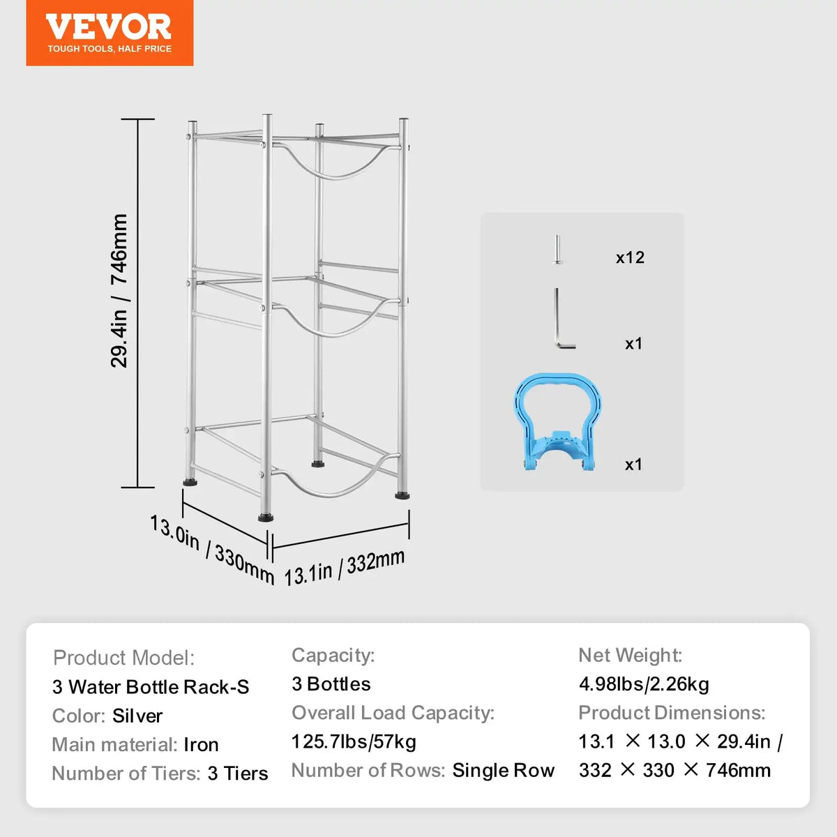 Tier Water Bottle Rack Black — product image 13