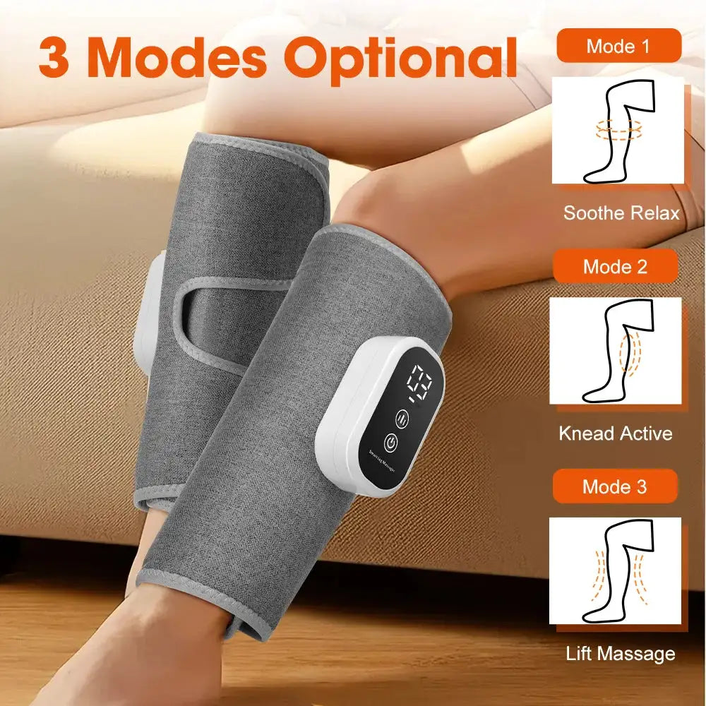 Eletric Air Pressure Calf Massager 3 Level Airbag Compression Wireless Massage Foot Leg Muscle Blood Circulation Relieve Fatigue