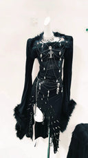Statement Beaded Dress for Streetwear