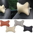 Car Neck Pillow PU Leather Headrest Both Sides 1 Pack