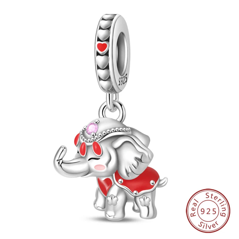Red Series Charm Beads Sterling