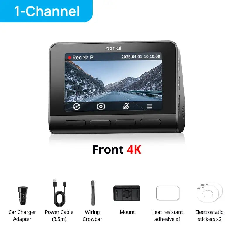 70mai Dash Cam A810S 4K HDR GPS ADAS Auto Record Dual-Channel Motion Detection 4G LTE Support Car DVR 70mai A810S Global Ver
