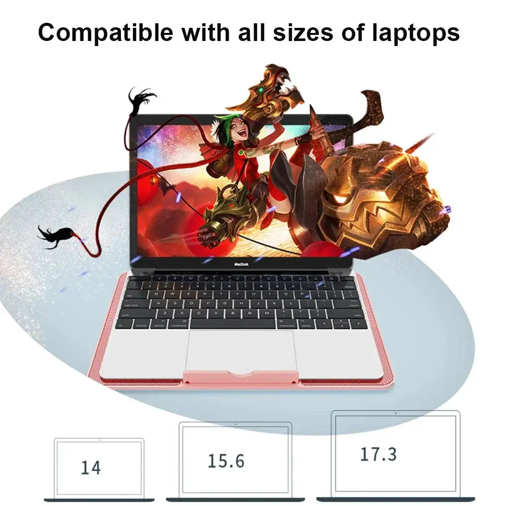 Laptop Cooling Base Pad With Adjustable Holder And Support
