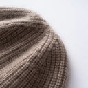 Ribbed Cashmere Knit Winter Hat