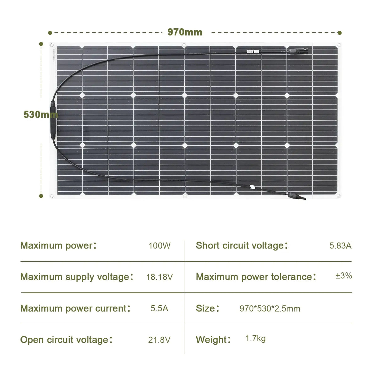 18v 100W Flexible Solar Panel 200w 300w 400w 500w 600w Solar Panel Kit Bendable Solar Panels for Curved RV Roof Boat