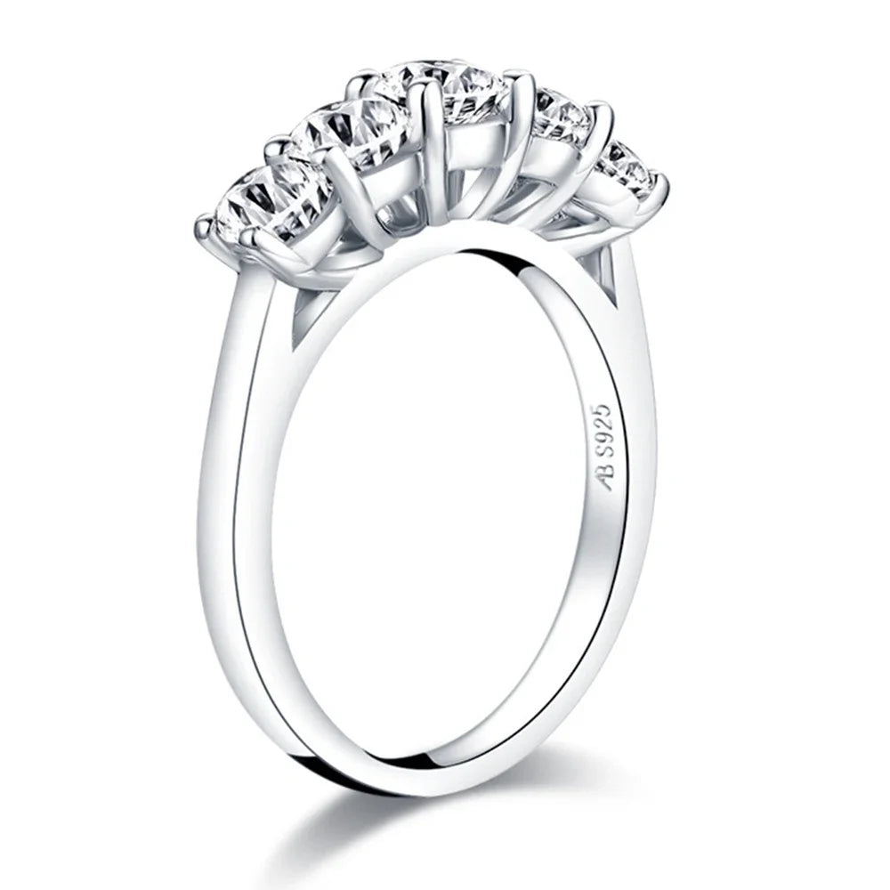 Round Moissanite Jewelry in Sterling Silver — product view 3