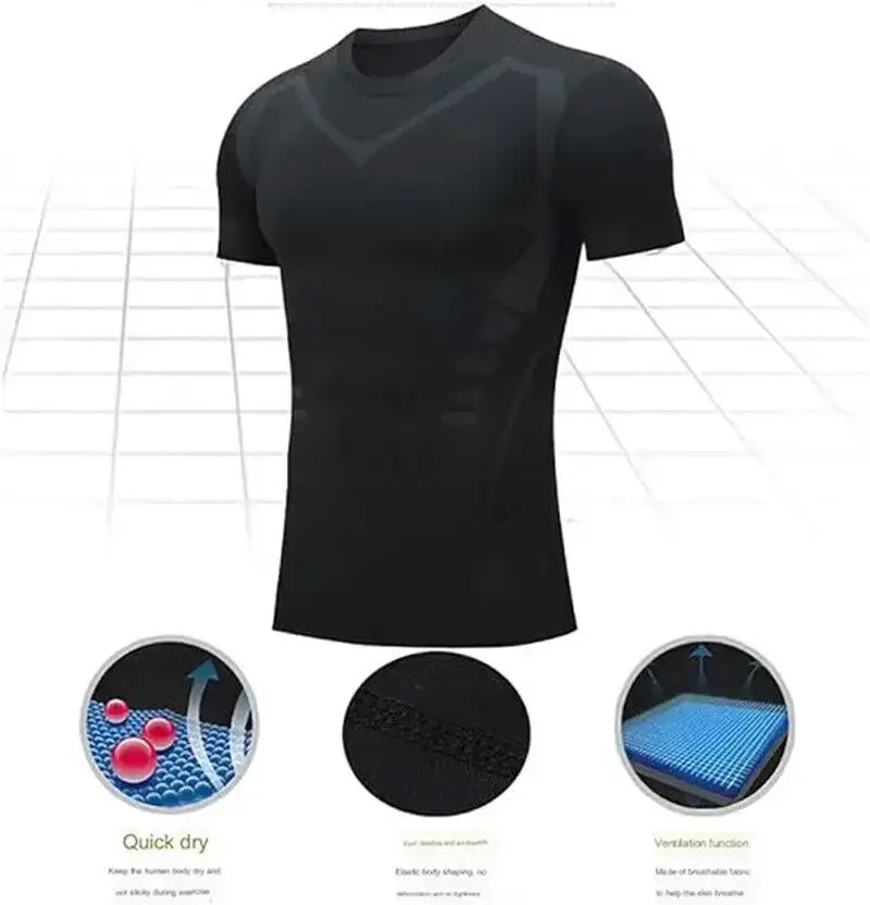 Mens Ionic Shaping Vest Ice Silk Slimming Body Shaper