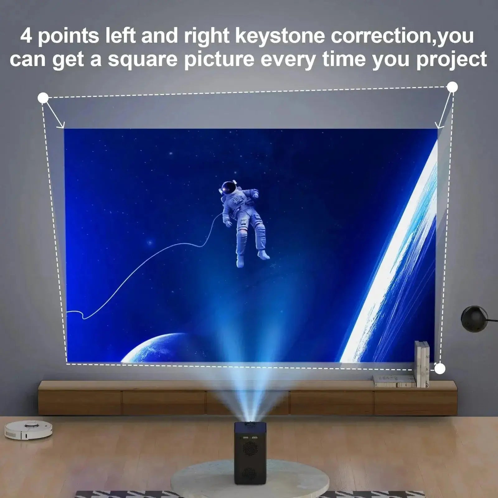 4K Android WiFi Projector Portable Wireless Streaming Design