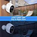 Solar Outdoor Security Camera Rechargeable Battery Alexa Supported